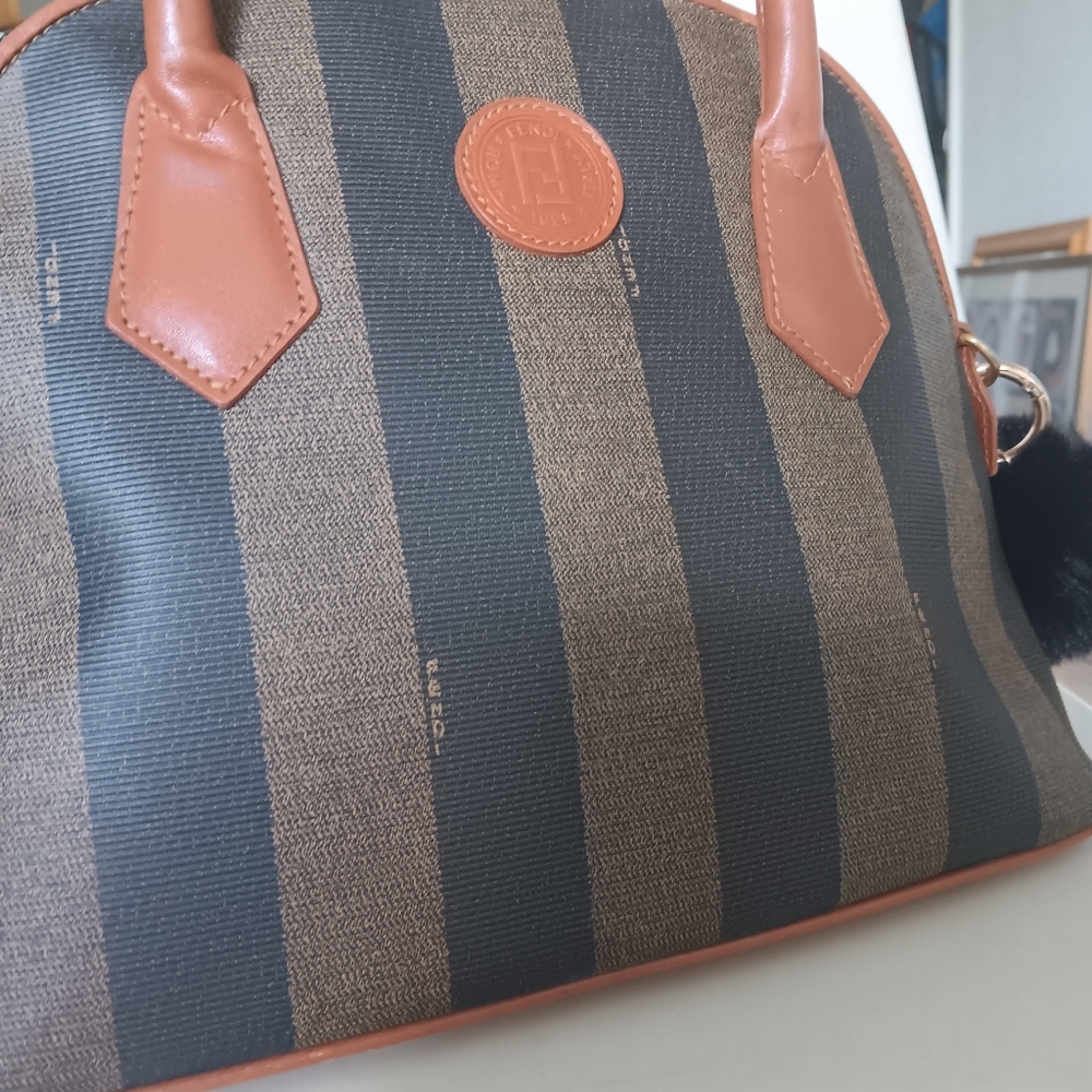Fendi Pequin Dome Satchel & Fur Bag Charm - Picture 8 of 14